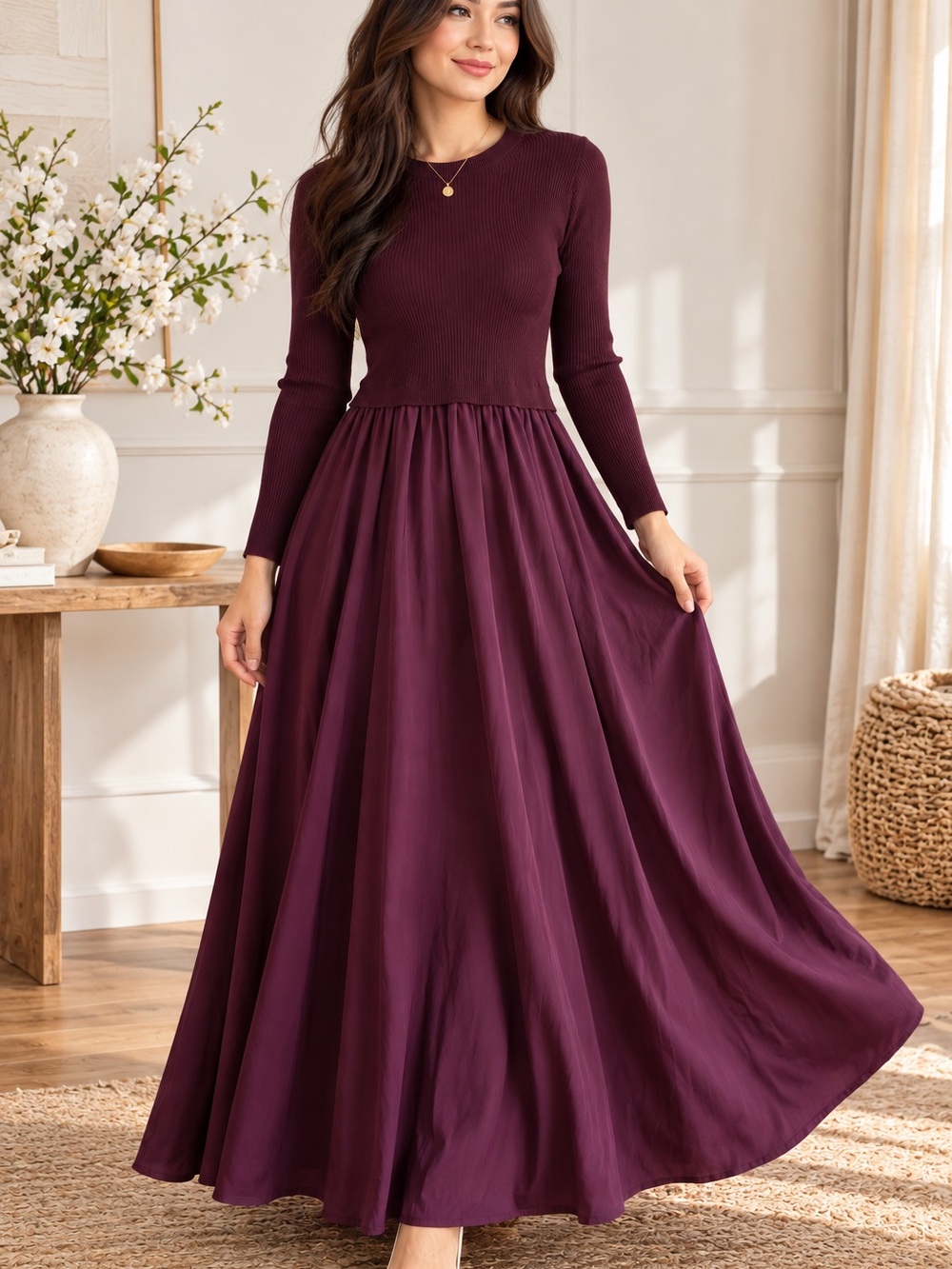 Ann Taylor Womenโs Dress โ Worn Once โ Black Hem Detail